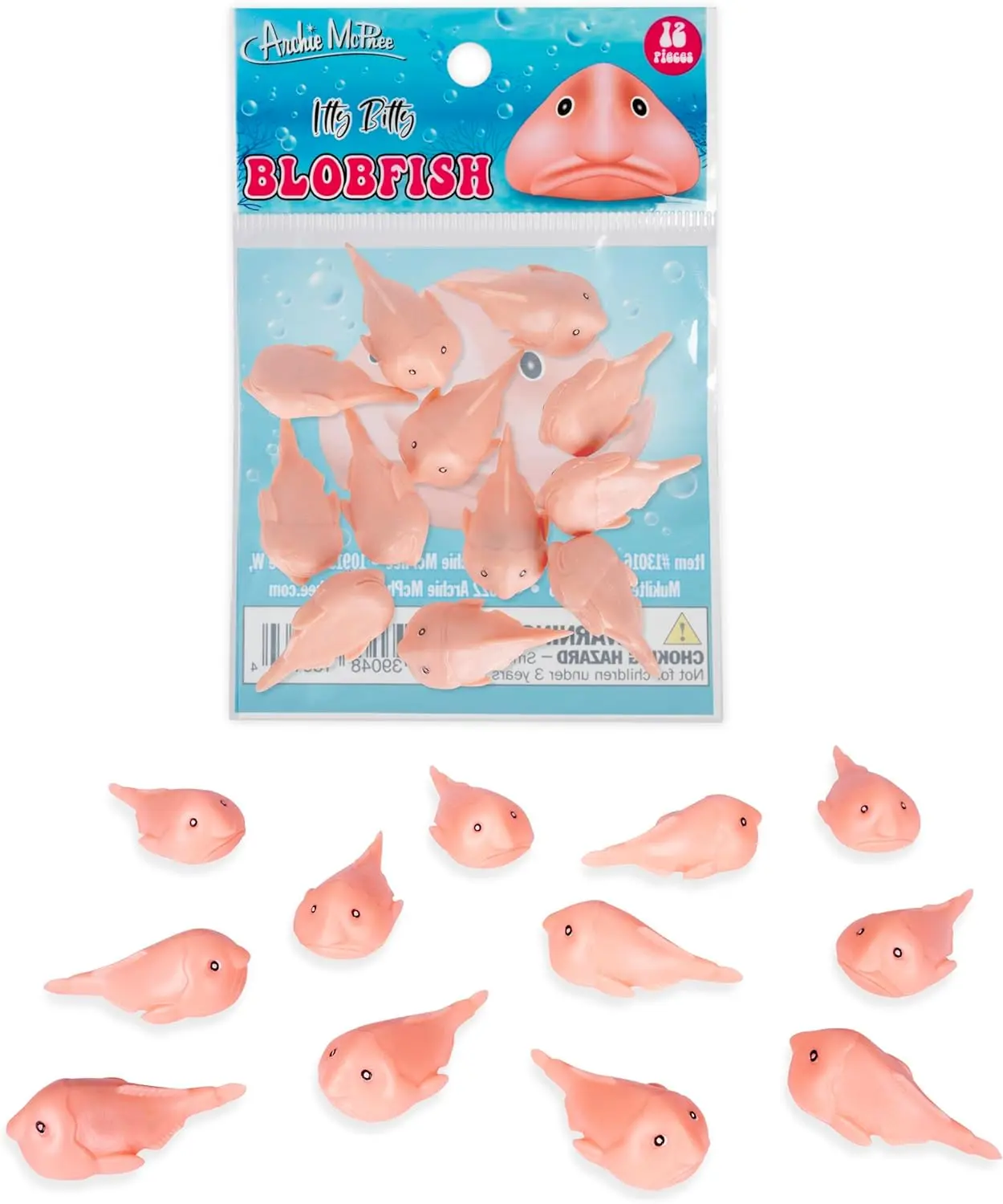 Itty Bitty Blobfish (Bag of 12) - Tiny Figurines Arts & Crafts - Archie McPhee