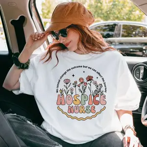 Hospice Nurse Hoodie, Retro Floral Nurse Sweatshirt, Nursing Student Tee, Registered Nurse Tshirt, Unisex Crewneck Pullover Tee, Graduation Shirt Gift, Casual Clothing