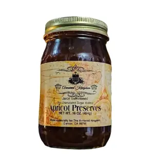The Armored Kingdom Apricot Jam Preserves 16oz Gourmet Sweet & Tangy Harmony Royal Delight for Every Meal Golden Sweetness of the Orchard - Snacks