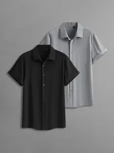 2-Pack Men’s Summer Short Sleeve Shirts – Loose Fit, Versatile Base Layer Tops