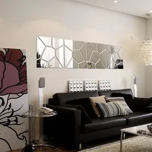 28 pieces/set of luxurious acrylic mirror stickers - stunning wall decoration mirror stickers with crystal accents, suitable for home decoration, DIY space themed backgrounds, easy to install and remove, reusable and durable, Decorative Wall Sticker