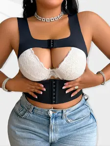 Plus Size Women's Slimming Bodysuit Shapewear, Supports Bust, Adjustable and Breathable Fabric, Perfect for All Seasons