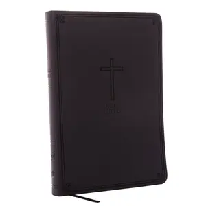 NKJV, Value Thinline Bible, Large Print, Charcoal Leathersoft, Red Letter, Comfort Print: Holy Bible, New King James Version by Thomas Nelson [Leathersoft Book]