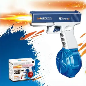 Electric Toy Water Gun with LED Light, Summer Fun, Perfect Father's Day Gift, Large Capacity Continuous Shooting, Outdoor Pool Party Play