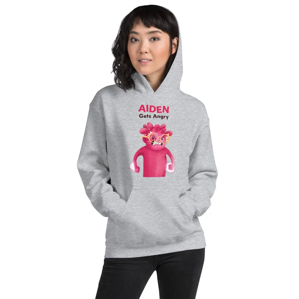 Emotelings: Aiden Gets Angry Unisex Hoodie (Adult)