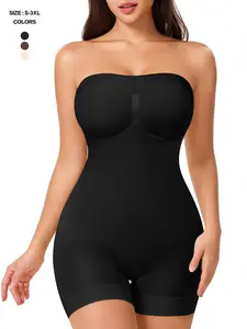 Strapless Shapewear Bodysuit for Women Tummy Control Shapewear Seamless Full Body Shaper with Removable Straps