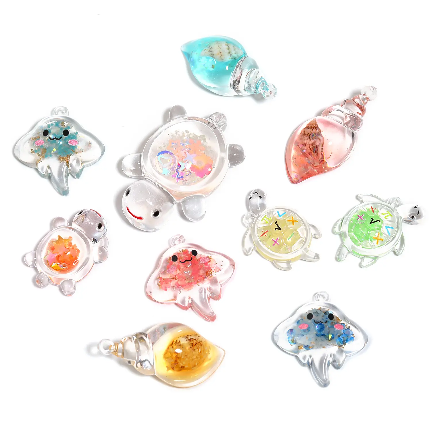 sea animal （no hole）20pcs HL013012