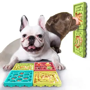 Peanut Lick Pad Slow Feeder Dog Licking Mat with Suction