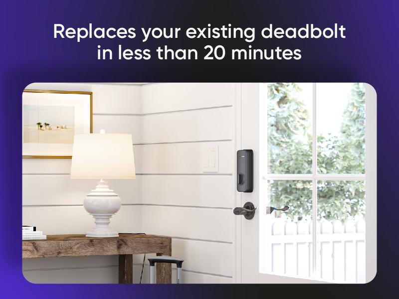 Wyze Lock Bolt — Fingerprint Keyless Security Lock, Smart Bluetooth Deadbolt Replacement, IPX5 Weatherproof, Auto-Lock, Smartphone Control Wyze Lock Bolt — Fingerprint Keyless Security Lock, Smart Bluetooth Deadbolt Replacement, IPX5 Weatherproof, Auto-Lock, Smartphone Control
