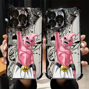 Cute Pink Majin Buu Phone Case Suitable for iPhone 17 16e 16 15 14 13 12 11 Mini Pro Max Air X XR XSMAX 8 7 Plus Anti Fall Transparent Soft Back Cover
