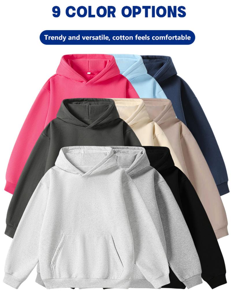 Men's Ribbed Elastic Plain Cotton Basic Hooded Sweatshirt - Autumn Winter New Menswear Top, Loose Long-Sleeve, Soft Minimalist Casual Athletic, Kangaroo Pocket, Breathable, Suitable for Running, Basketball