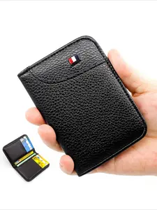 1pc black/coffee Portable Super Slim Soft Durable Bifold Wallet PU Leather Mini Credit Card Wallet Purse Card Holders Men Wallet Thin Small Short Wallets Stylish Wallet