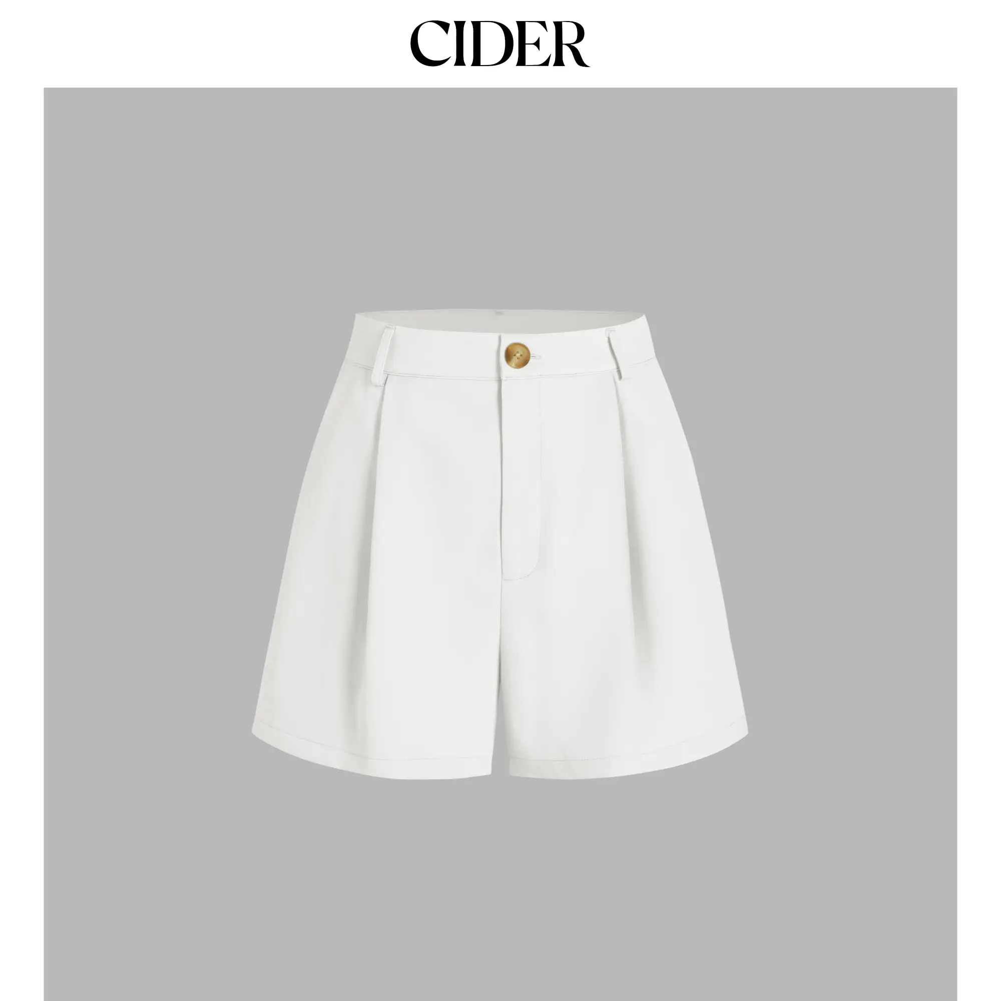 Cider [8 colors, size 0-26] Mid Rise Solid Button Pocket Shorts
