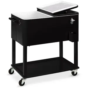 Best Choice Products 80qt Steel Rolling Cooler Cart w/ Bottle Opener, Catch Tray, Drain Plug, Locking Wheels