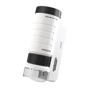 Children's handheld portable microscope, specially designed for primary and middle school students, 200x optical and biological three-in-one