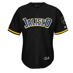 (BLACK) Jalisco Baseball Jersey, Jalisco Jersey, Mexico Jersey for Men Women Youth And Kids, Mexico Baseball Shirt, Hiphop Jersey, All-Over Print Baseball Jersey