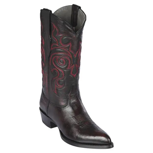 999218- Los Altos Boots Men's J-Toe Handcrafted Goat Skin Burgundy