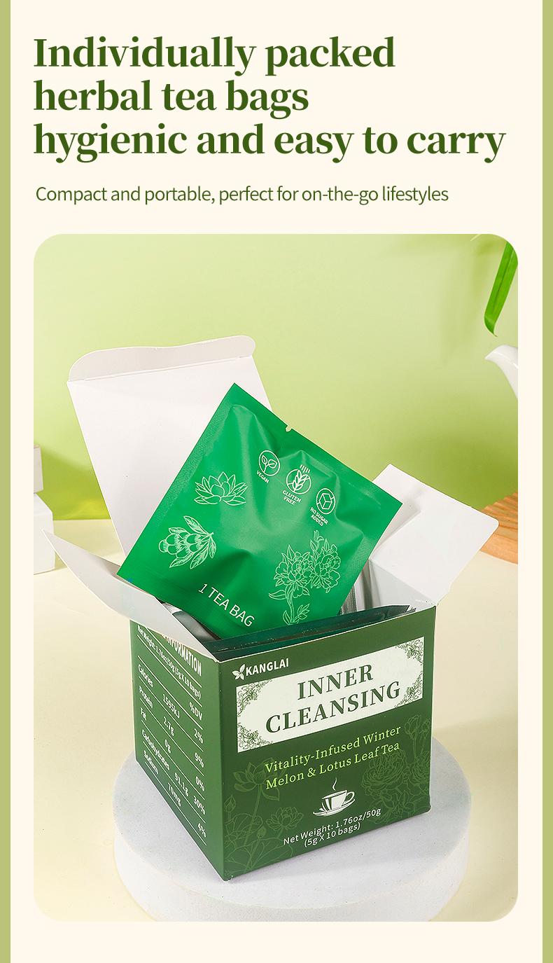 Premium Winter Melon & Lotus Leaf Herbal Tea –  Carefully Selected Botanical Ingredients, 100% Natural, Caffeine-Free, Vegan & Gluten-Free –  Herbal Tea for Digestive Comfort & Daily Balance detox
