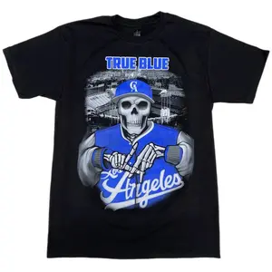 True Blue Los Angeles T Shirt Cotton Menswear Tshirt Streetwear