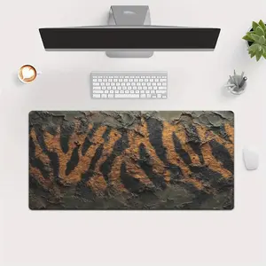 Men's Tiger Stripe Gaming & Office Desk - Non-Slip Computer Keyboard & Mouse Pad, Heavy-Duty Fabric, Easy Clean Surface for PC, Laptop, Desktop, Mouse Pads For Desk, Large Mouse Pads For Desk, Large Mousepad For Desk, Computer Mouse Pad