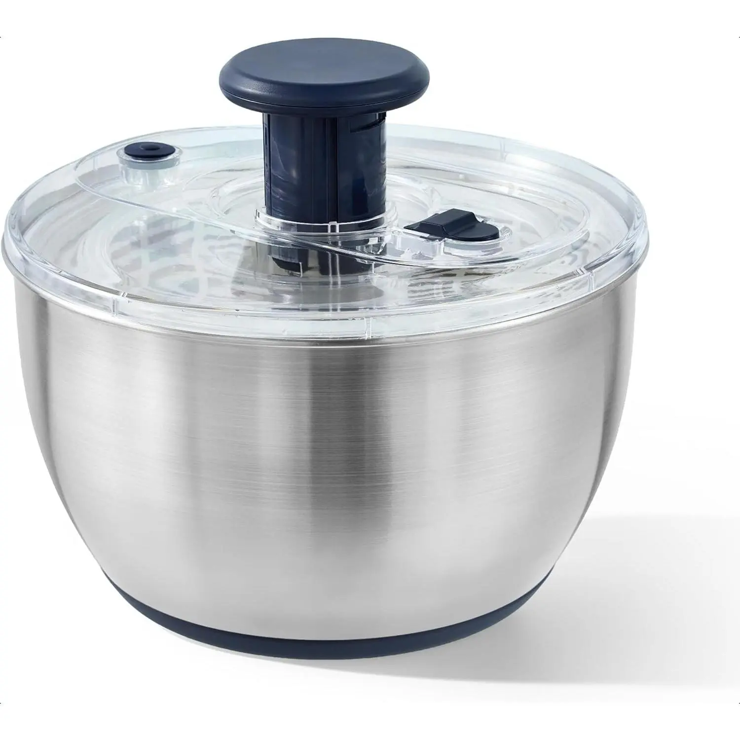 6.4 Qt Stainless Steel Salad Spinner, Large Lettuce Spinner Vegetable Fruit Washer, Vegetable Cleaner Salad Cleaner Lettuce Washer, Non-Slip Base, Multifunctional for Salad, Fruits