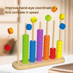 Colorful Bead Sliding Puzzle, Creative Puzzle, Same Color Stacking Logic Game, Brain Challenge for 14+, Portable Travel Activity, Family Fun Toy