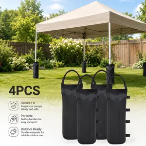 4-Pack Canopy Weight Bags, 120LBS Magic Stick and Nylon Handles Upgraded Extra Large Heavy Duty Canopy Weights Sand Bags,Tent Weight Bags, for Pop Up Canopy Tent Gazebo Outdoor Instant Sun Shelter Patio Umbrella Leg Weights Sand Bags
