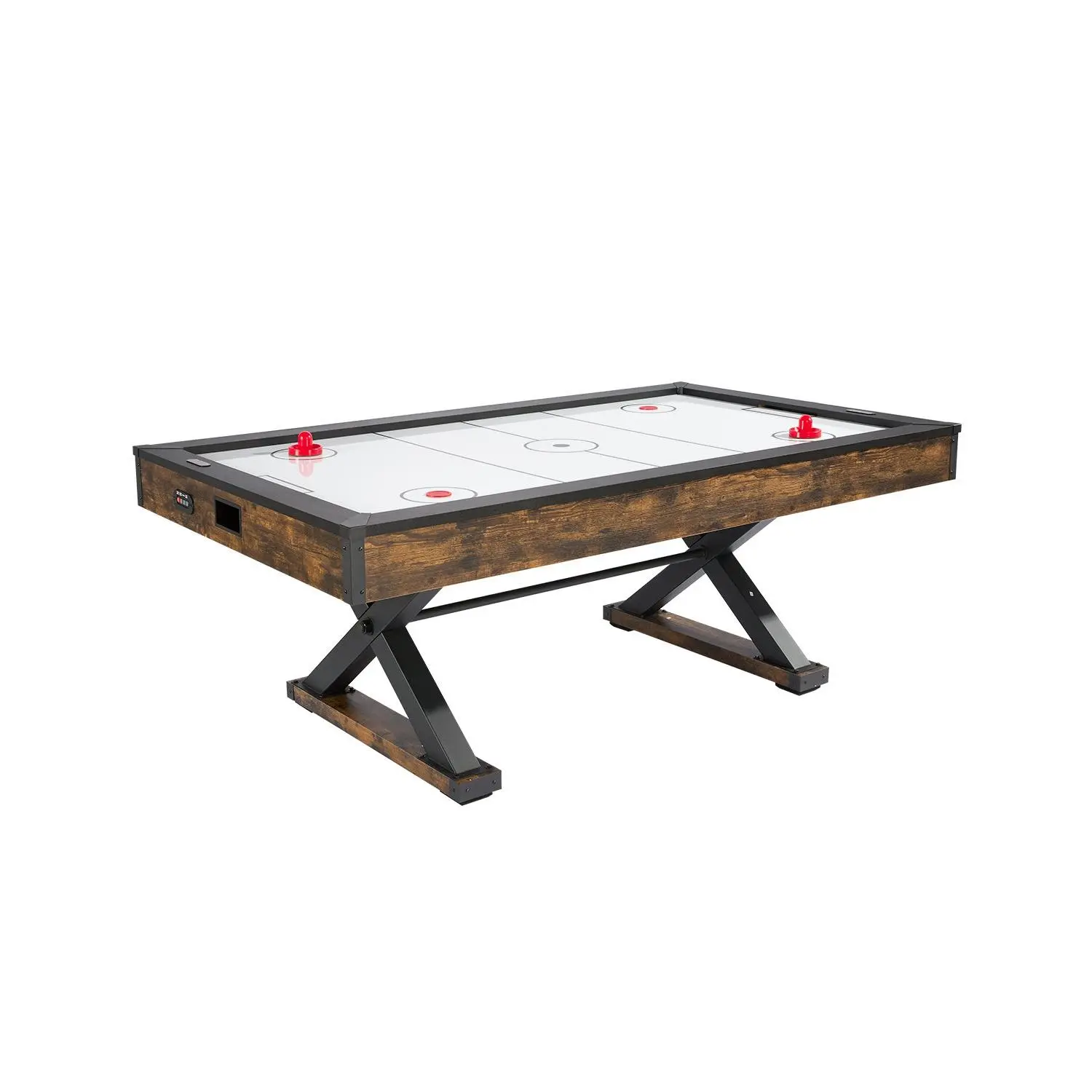 VEVOR 84 Air Hockey Table, Indoor Arcade Table Gaming Set with 2 Pushers, 2 Pucks, Electronic Scorer, X-shaped Legs High-powered Blower, Air Powered Hockey Game Table for Family Game Room Office