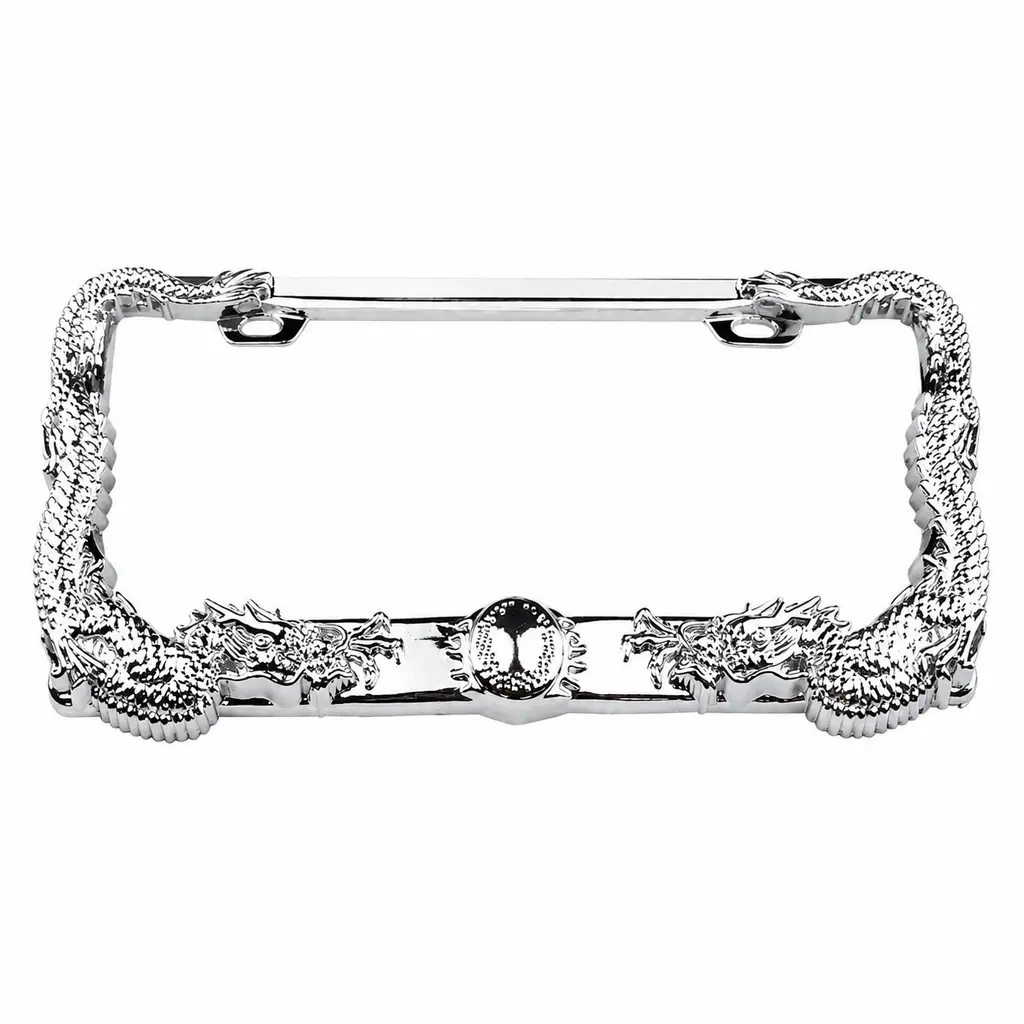 NINTE Premium Dragon-Shaped Car License Plate Frame - License Plate Cover, Car Vehicle Accessories, Ideal for Dragon Collectors, Birthday or Holiday Gift