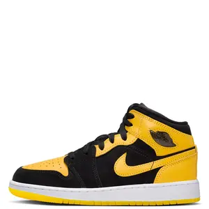 Youth Jordan 1 Mid SE Black/Varsity Maize-White (HJ5940 071) (GS)