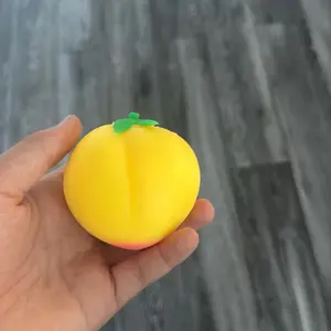 Peach Shaped Stress Relief Ball - Soft Squishy Toy for Anxiety Relief and Fun Grip