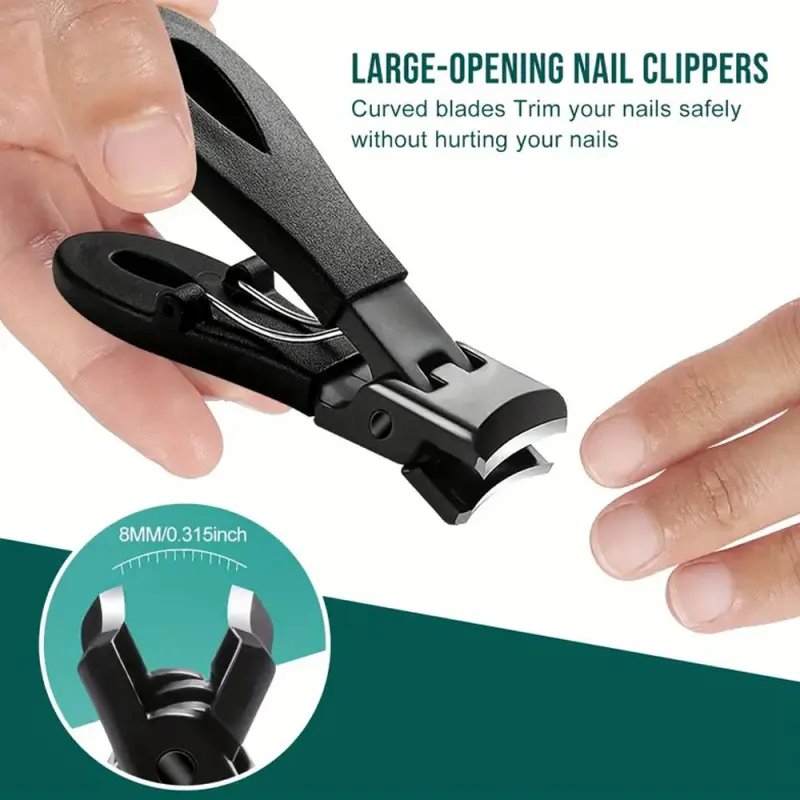 1pc Portable Large Opening Nail Clippers - Sharp Cutter for Travel Nail Care Product