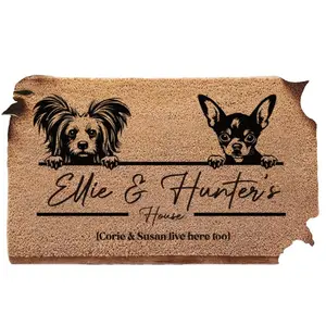 Personalized Housewarming Gift - Custom dog doormat - Dog welcome mat Unique Pet Lover Gift - Custom Pet Personalized Home Gift