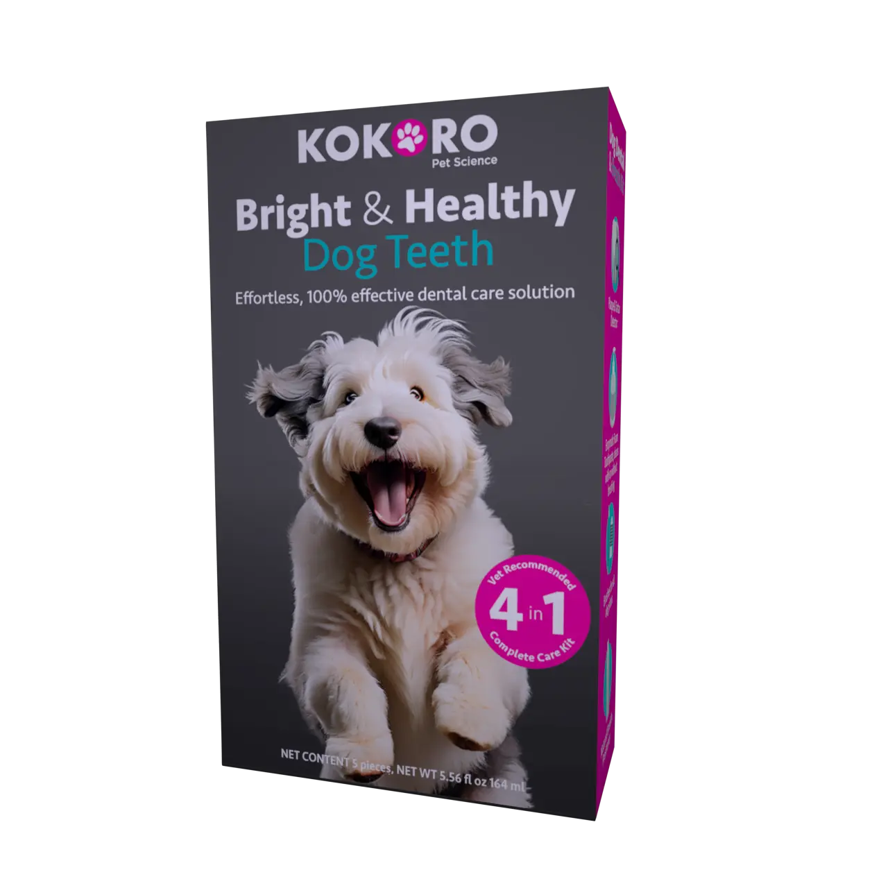 KOKORO BRIGTH & HEALTHY DOG TEETH KIT. INNOVATIVE DENTAL CARE KIT FOR A HEALTHIER HAPPIER LIFE!
