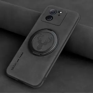 Père David's deer, 360° Spin Stand with Integrated Magnetic Kickstand forXiaomi 15/15pro/14Tpro/14/13T/13Lite/12x/12sPro/12T/12s ultra/11i/11x, Luxury faux leather Case for 13T Phone Case, Fit for MagSafe and Car Holder, Playability and decompression