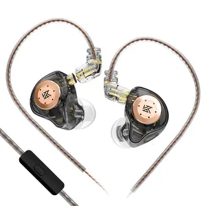 KZ EDX Pro Wired Earphones - 10mm DD Audio Headset, 3.5mm Jack, Passive Noise Cancelling, Built-in Microphone, Detachable Cable, 1-Button Control, Electronic Device Compatible (PC, PS5), Manufacturer Warranty, Not Water Resistant (No Volume Adjustment), E