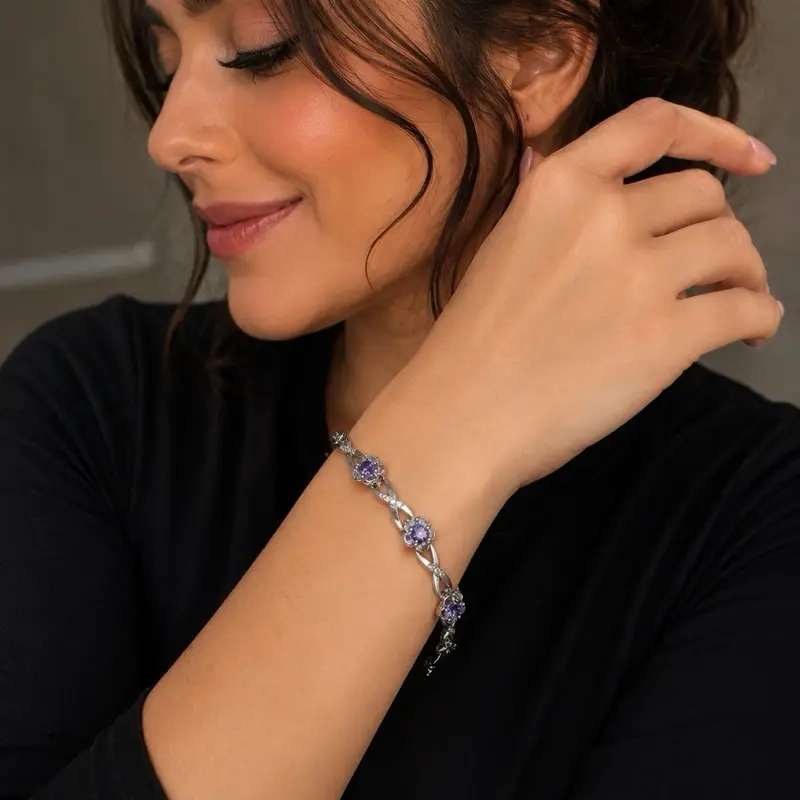 Amethyst Bloom Bracelet