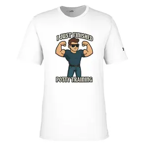 Potty Training Funny Gym Men's Athletic Crewneck T-Shirt Under Armour, For Bodybuilding, Weightlifting, Workout, Meme, Humor, For Men