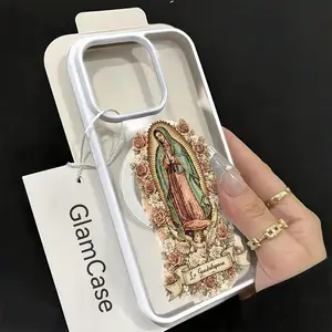 Virgin Mary Phone Case，Religious Devotion Style for iPhone 17 16 15 14 13 12 11 Plus Pro Max.A17