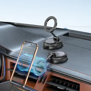 Vyvylabs Car Phone Holder for Magsafe [78+LBS Strongest Suction & 2400gf Strongest Magnetic] 360° Adjustable Car Phone Mount, Cell Phone Holders for Your Car for All Smartphones & All Car Models (Carbon Fiber)