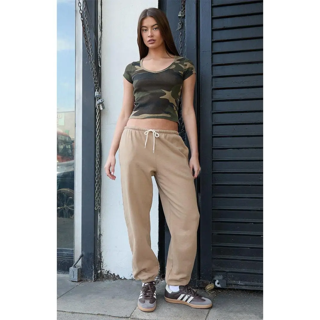 John Galt Women's Light Brown Rosa Tie Sweatpants