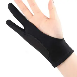 Breathable Sweat-Proof Thick Drawing Gloves, Digital Tablet Dustproof Anti-Marking Hand Protection, Reusable Washable Art Creation Finger Sleeves