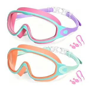 Swimming Goggles, UV Protection, Anti-Fog, Suitable for Ages 3-15, Pool & Water Sports, Boys Girls Teens Kids