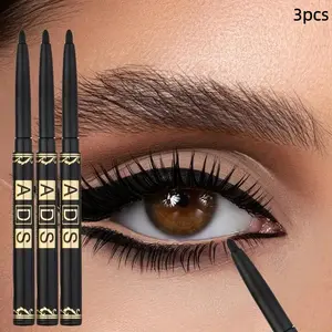 3-pack of eyeliner pencils, quick-drying and smudge-proof, long-lasting and natural, soft and smooth, easy to apply, easily creating perfect winged eyes, Cosmetic