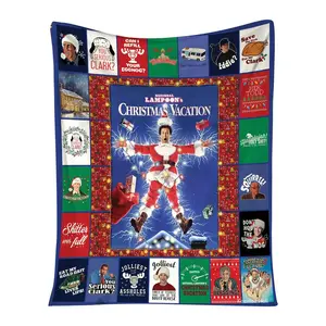 Clearance Blanket Collectibles National Lampoon's Christmas Vacation Movie Holiday Bedding Super Soft Micro Raschel Throw