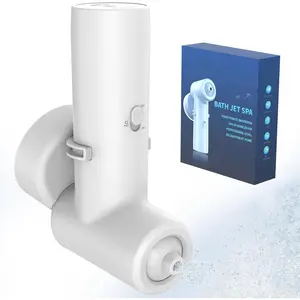Bath Jets for Tub, Cordless IPX7  Mute Rechargeable Bath Jet or Bubble Modes,  Force 65 kPA, Portable Bathtub Accessories for  , Adjustable Speed Full- Relaxing (White)