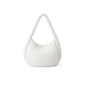 Soft Cloud Shoulder Bag - Lightweight Fluffy Tote for Everyday Use Stylish Underarm Bag in White