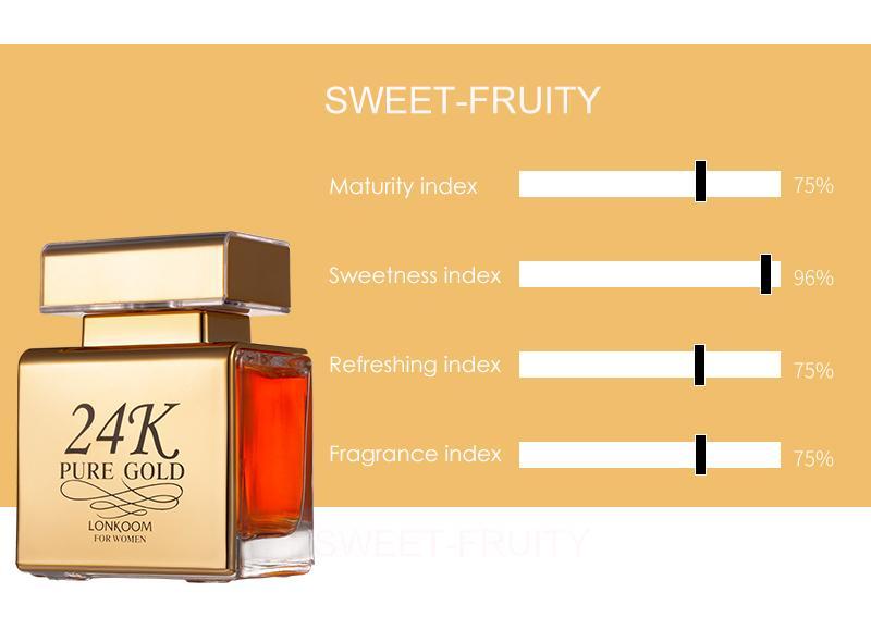 24K Gold  Sweet Vanilla  Fruity Perfume For Women EDP Long Lasting Parfum for Her Holiday Gift Birthday Gift For Dating Daily Wear 100ml   3.4oz