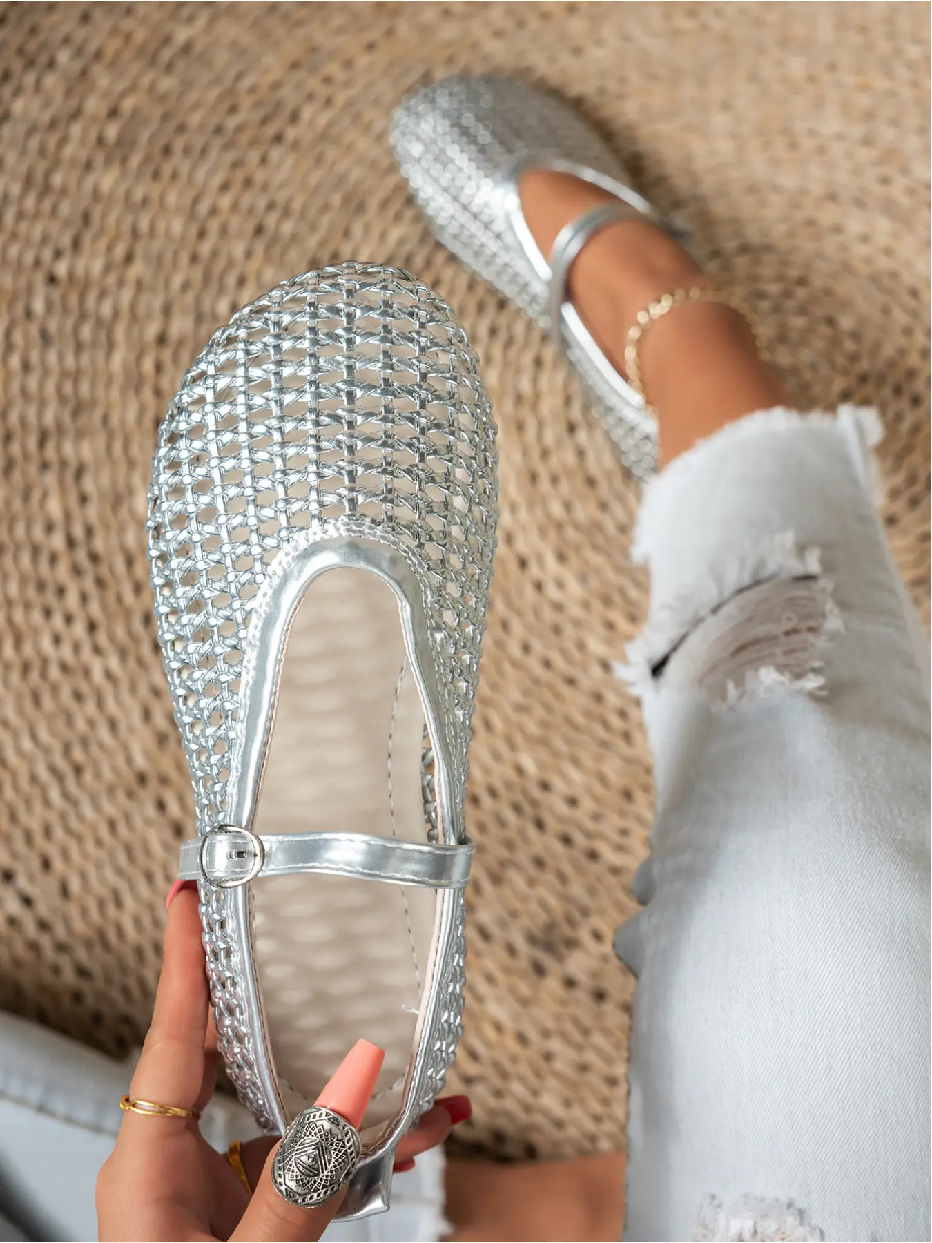 Elevate Your Casual Look! These Woven Women Flats Are EverythingYour New Go-To Summer Shoes! Lightweight & Super Breathabl Breathable Breathable Durable Shoes