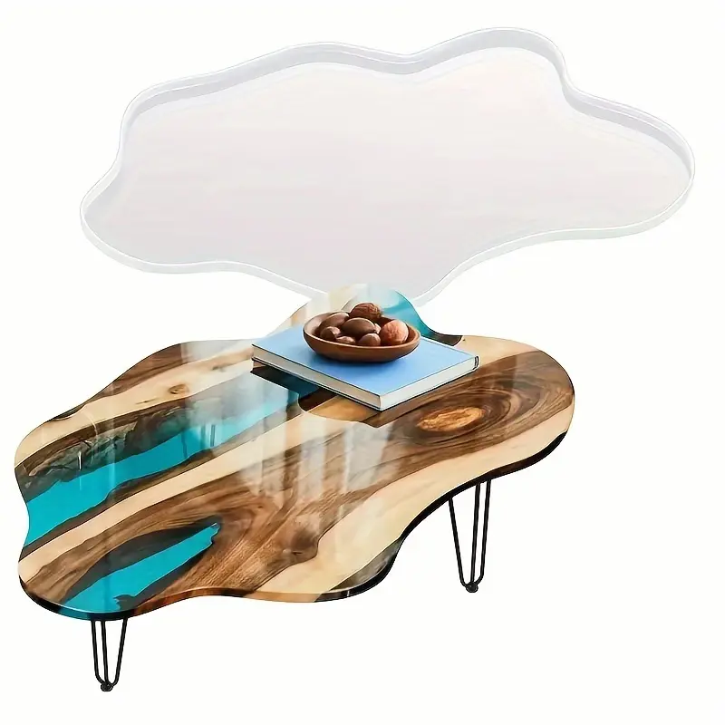 1pc Large 24-Inch Silicone Resin Table Mold, Oval Epoxy Casting Kit for Stylish River Tables - Ideal for DIY Home Decor & Serving Trays